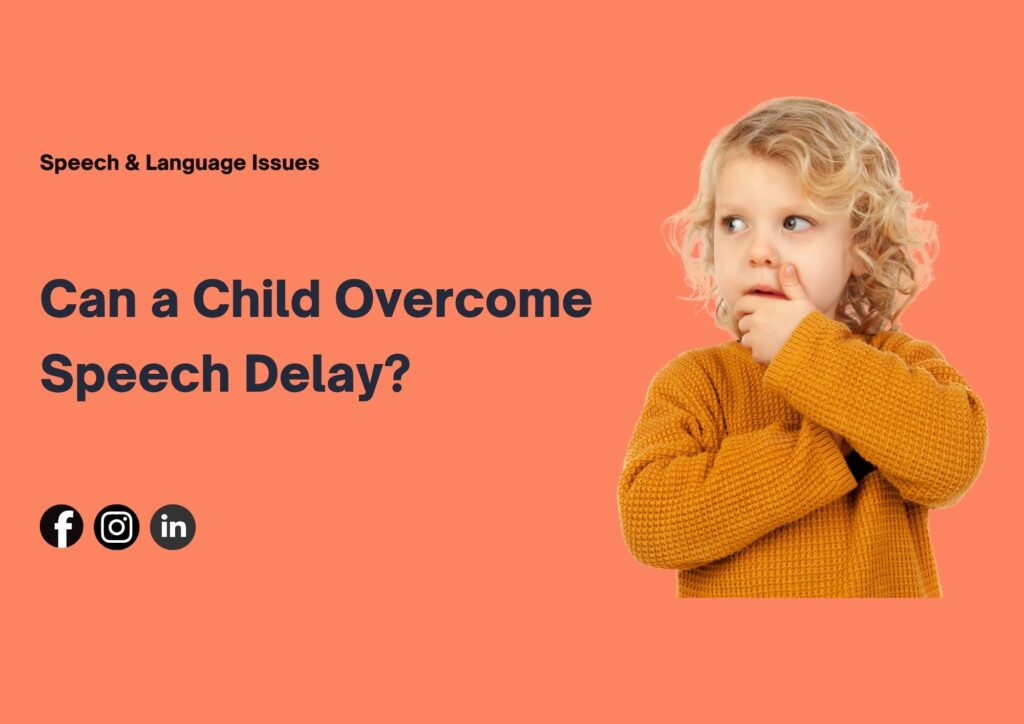 Child with speech delay receiving help