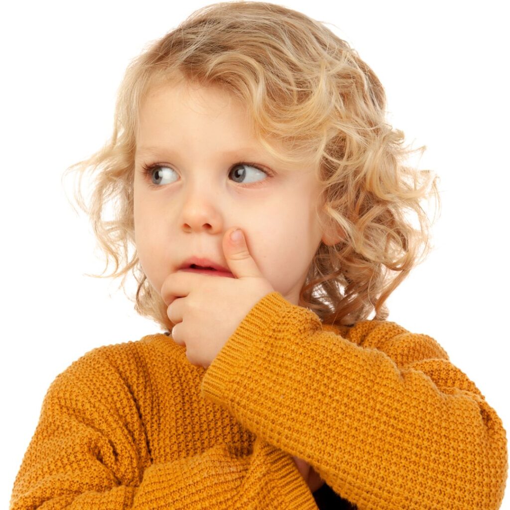 Child with speech delay receiving help