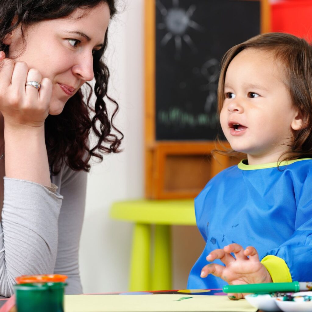 Talking to a child with speech delay